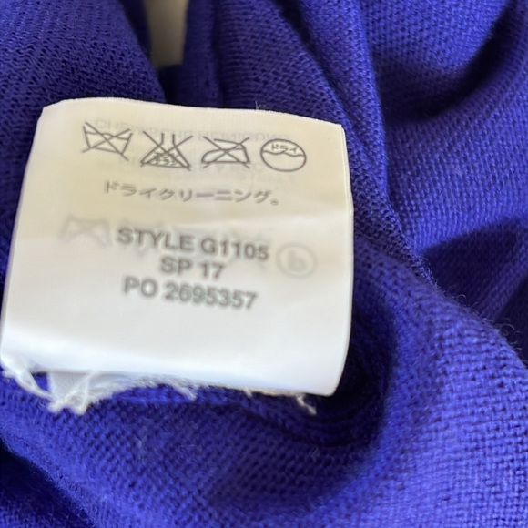 J. Crew Purple Merino Wool Side Tie Slit Sweater - Picture 9 of 10